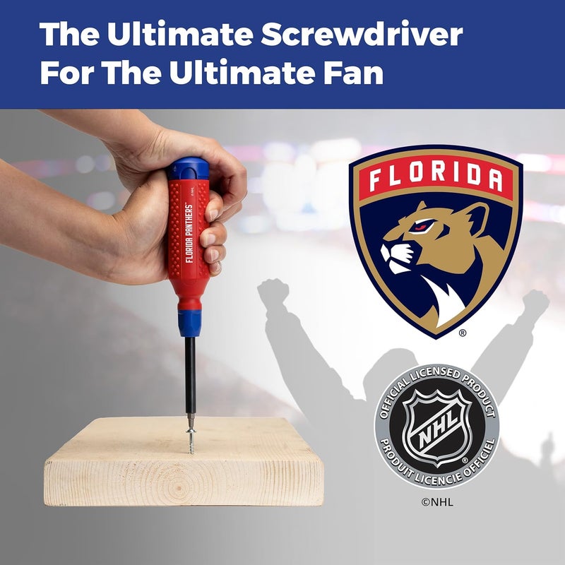 Megapro ® NHL® Team Edition Multi-bit Screwdriver | Officially Licensed NHL® Gear | Durable, Ergonomic, Pro-Grade Screwdriver (Florida Panthers™) - Image 5